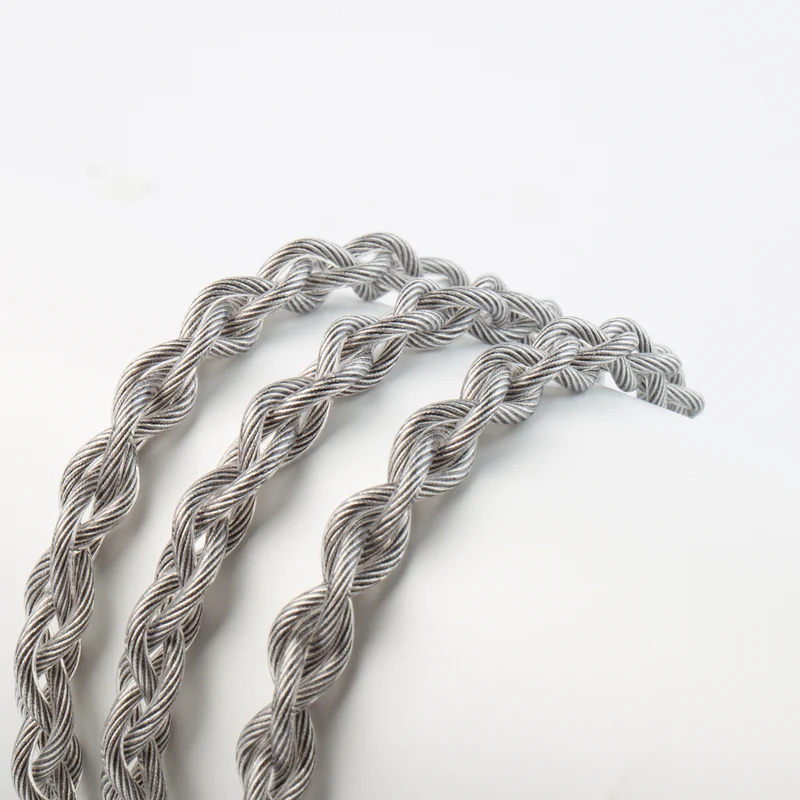 【KBEAR Chord】6N Graphene+4N OFC Silver-plated Mixedly Braided Upgrade Cable, 1.2m Long
