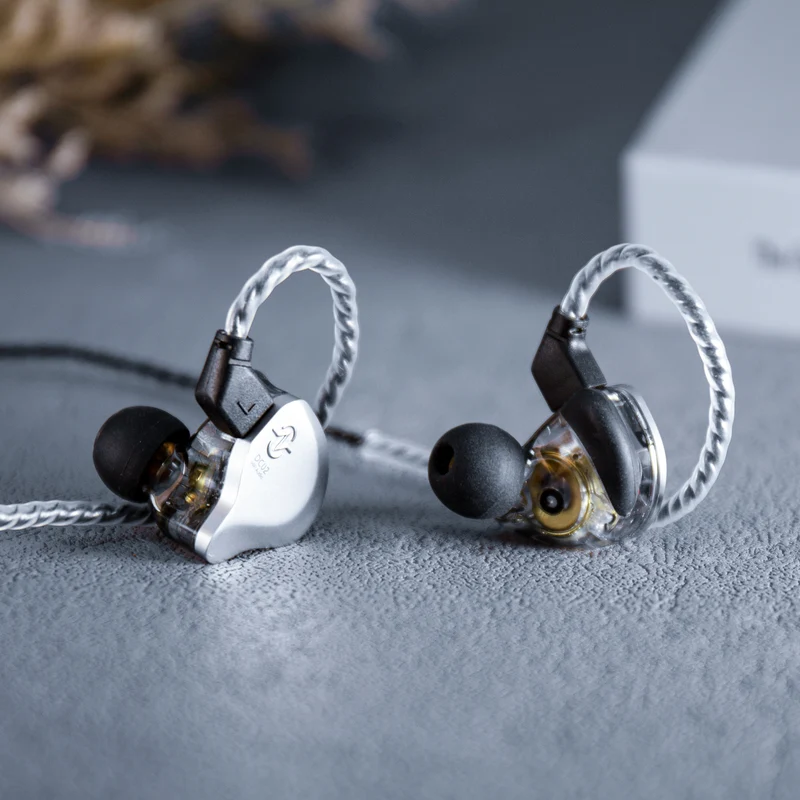 【CCZ SOLO DC02】Dual Magnetic Circuit DD HIFI IEM Headphones, Wired Gaming Earbuds Noise Cancelling