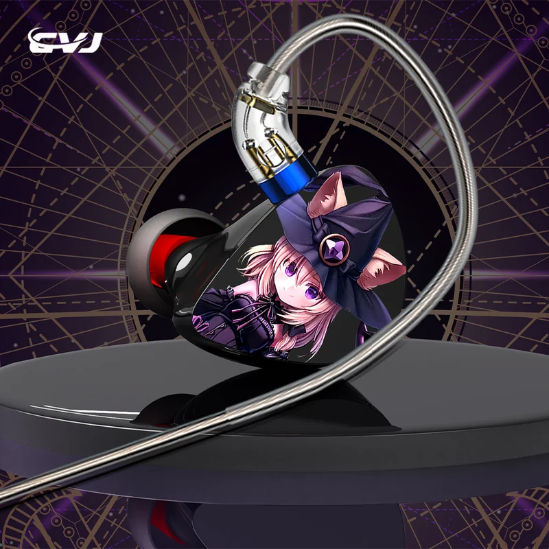 【CVJ Night Elf】 Dual-Channel Three-Unit in Ear Monitor Wired Earbuds with DLC Diamond Diaphragm IEM Earphones