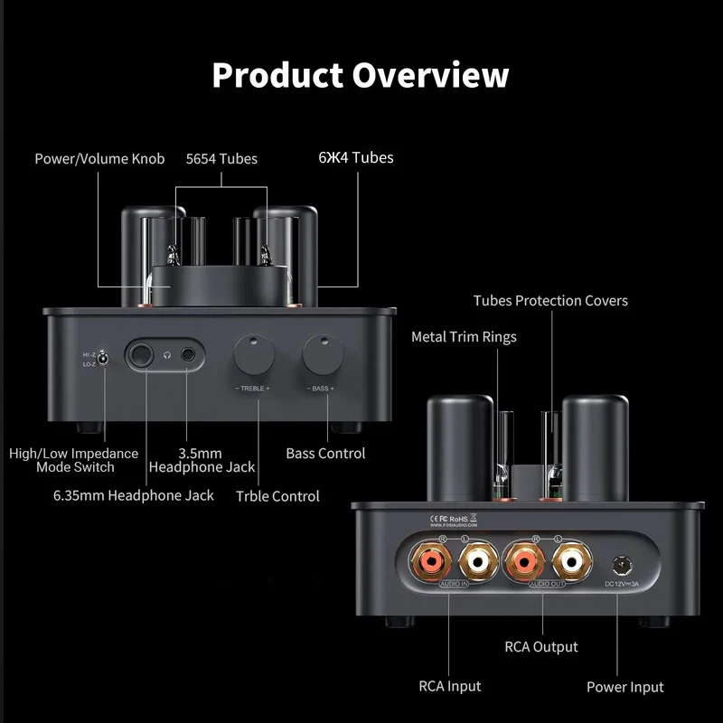 Fosi Audio GR70 Tube Headphone Amp