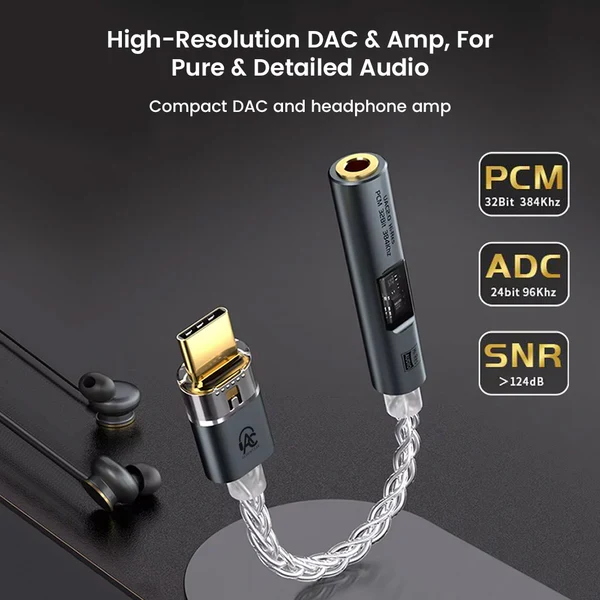 AUDIOCULAR SPARK Hi-Res Portable DAC Dongle CX31993 + MAX Amp