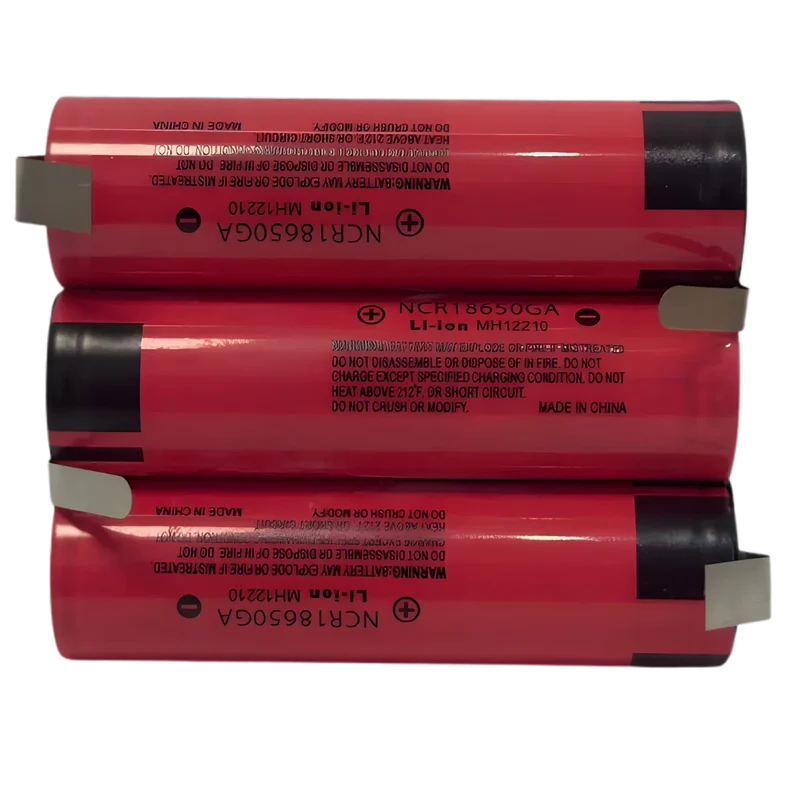 Batterie 3S1P Li-ion 10.8V / 12.6V 3.5Ah – 3x18650 avec pattes à souder