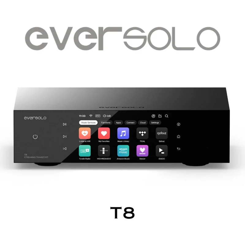 EverSolo T8 – Transport réseau haut de gamme pour audiophiles exigeants