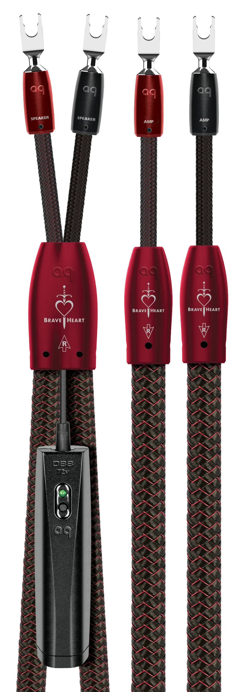 Audioquest Brave Heart : Câbles d’enceintes acoustiques ZERO-Tech Mâle Fourchettes