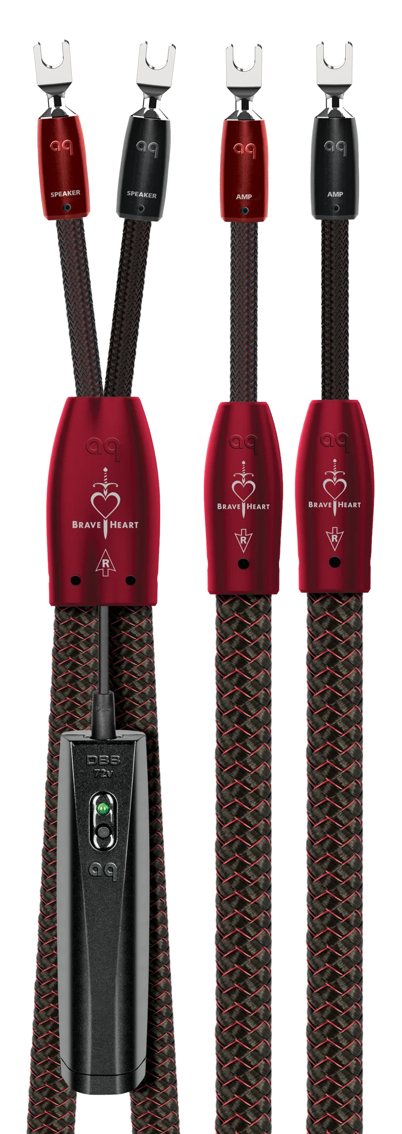 Audioquest Brave Heart : Câbles d’enceintes acoustiques ZERO-Tech Mâle Fourchettes