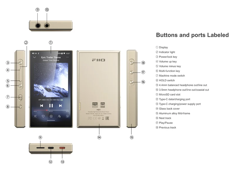 FIIO M21 | Baladeur haute-résolution