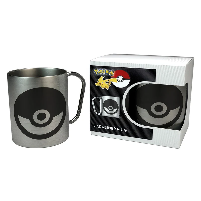 Tasse Pokémon Pokéball en Acier Inoxydable avec Mousqueton
