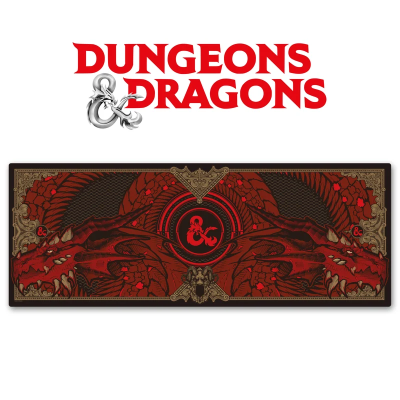 Ensemble tapis de souris et sous-verre Dungeons & Dragons XL