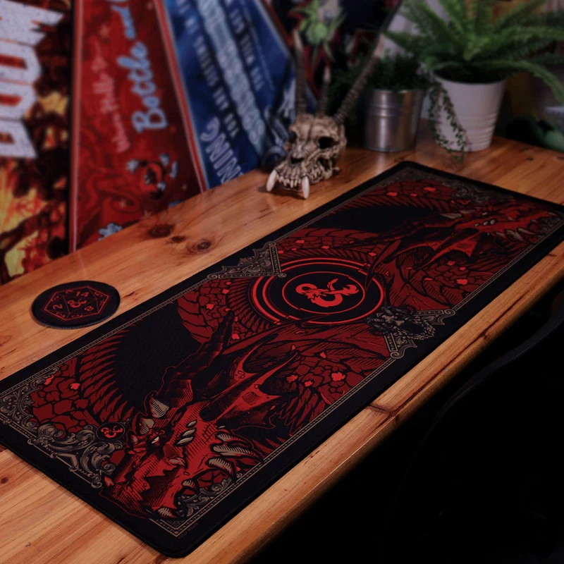 Ensemble tapis de souris et sous-verre Dungeons & Dragons XL