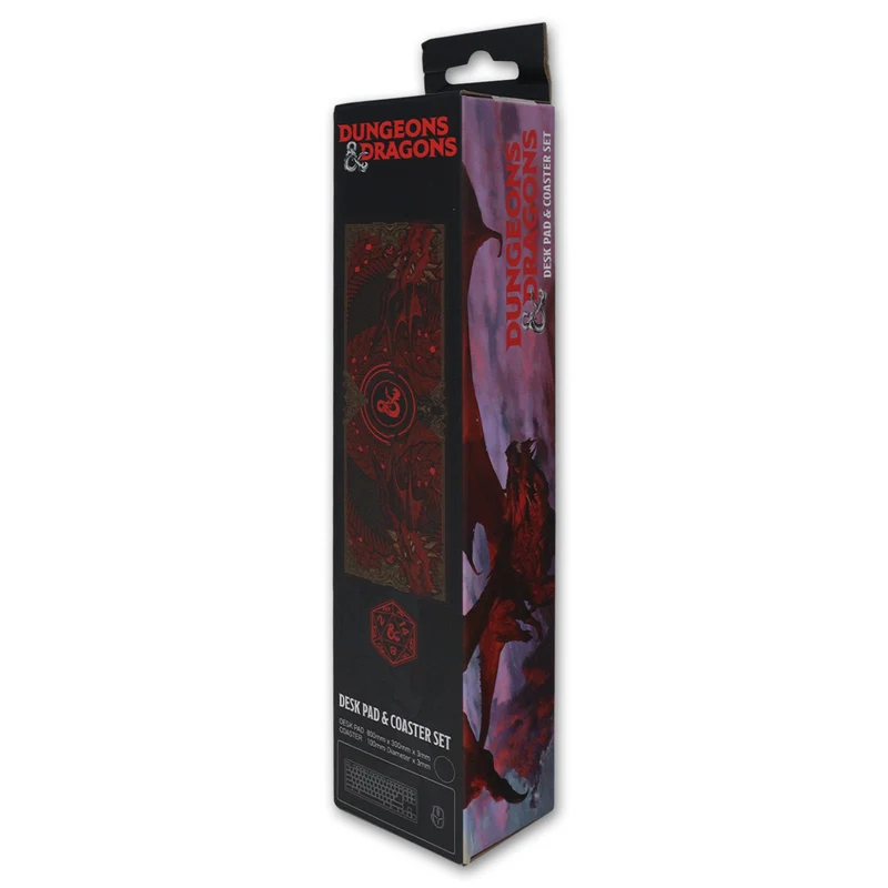 Ensemble tapis de souris et sous-verre Dungeons & Dragons XL