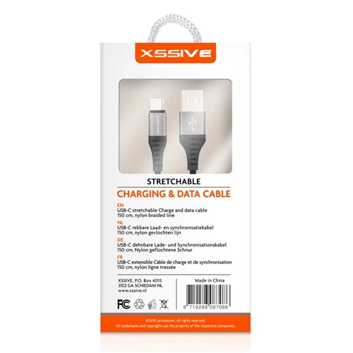 XSSIVE SPRING STRETCHABLE CABLE TO IPHONE 1.5M