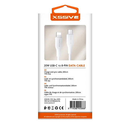 TPE TYP-C CABLE 1M C/L / FOR IPHONE 2M XSSIVE