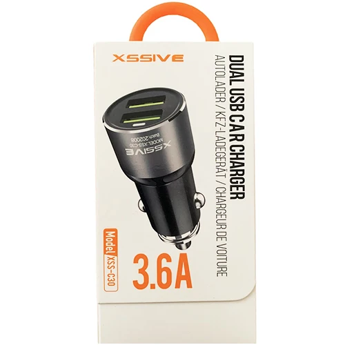 CHARGEUR VOITURE DOUBLE USB 3.6A XSSIVE