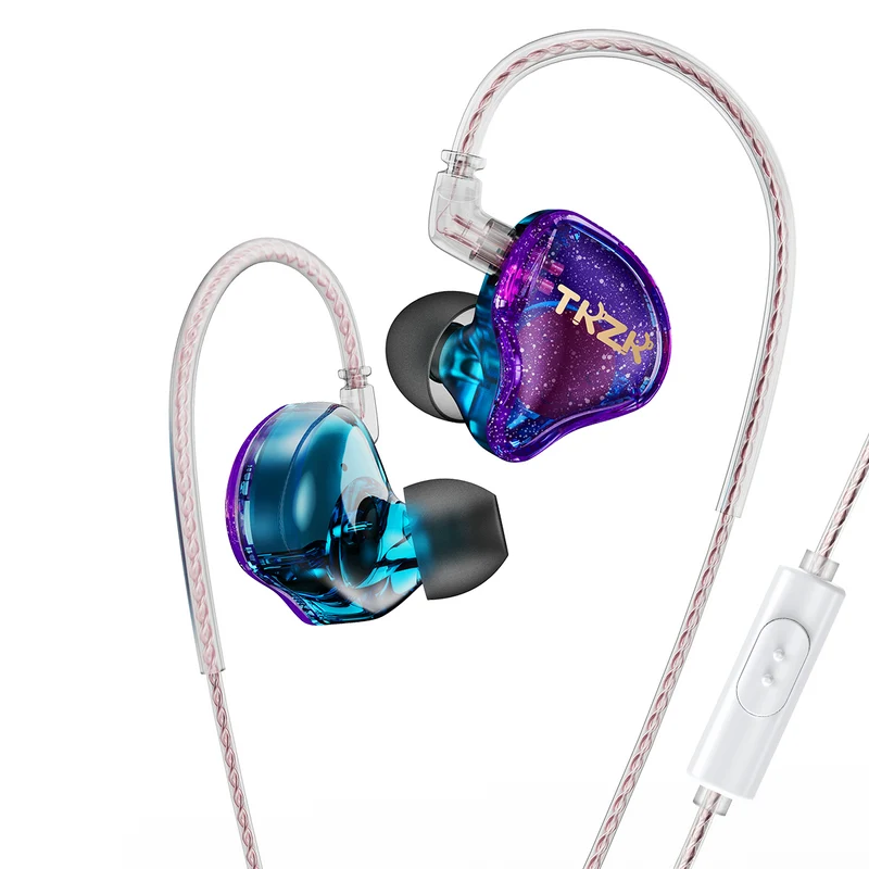 【TKZK TK01】10mm Tesla Dynamic Driver Colorful HiFi Gaming Earbuds IEM Earphones