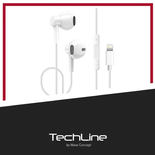 LIGHTNING BLUETOOTH TECH LINE WHITE EARPHONE