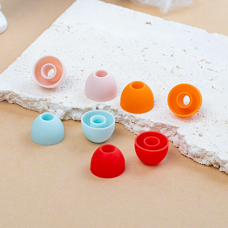 【KBEAR Rainbow——Clearance】Soft Silicone Earbuds Eartips 4mm Connector Hole 8PCS/4 Pairs