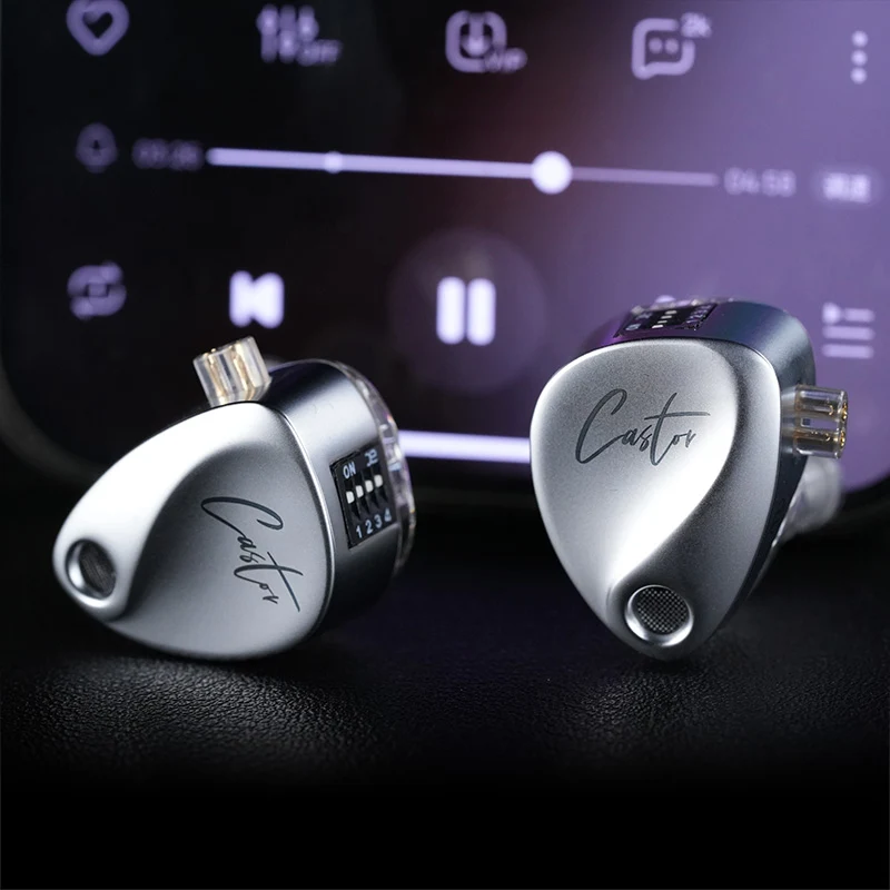【KZ Castor】Dual-Dynamic Drivers IEM Headphones with 4 Tuning Switches