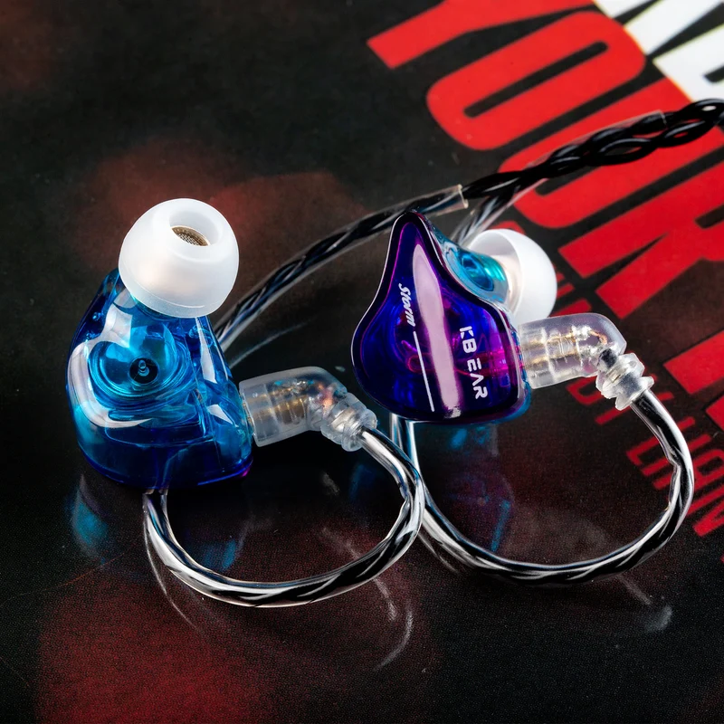【KBEAR Storm】Single Dynamic In-ear HiFi Earphone Best rated in ear Headphones