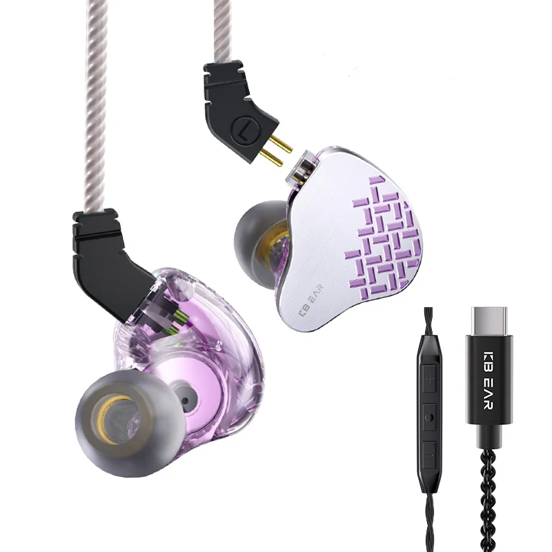 【KBEAR Rosefinch】Biological Diaphragm DD in-Ear Monitor HiFi Wired Earbuds for Game/Live