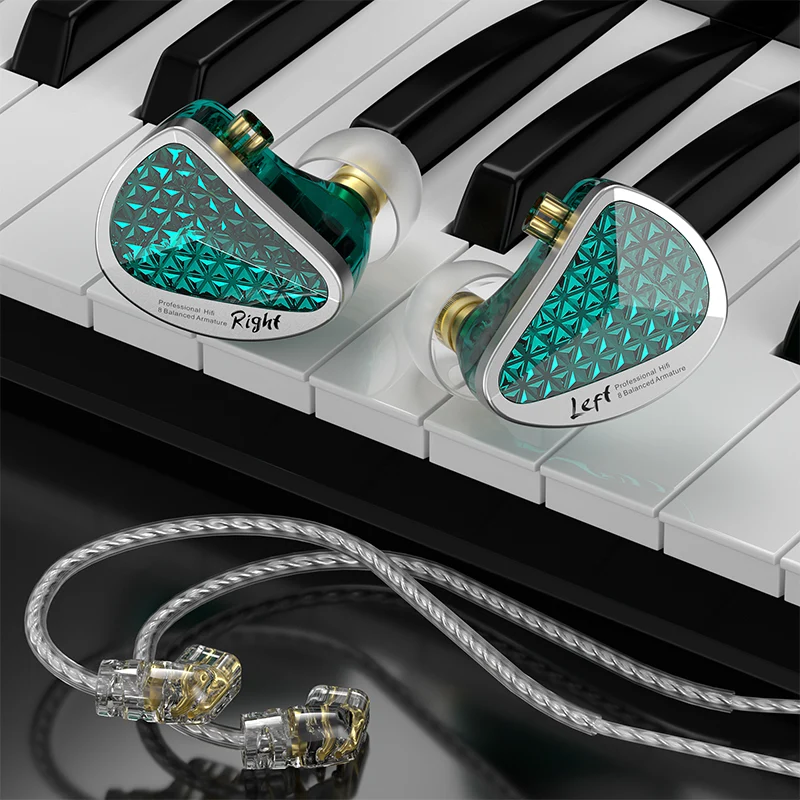 【KZ AS16 PRO】16 BA Wired Earphone Professional HiFi IEM Audiophile Earphones