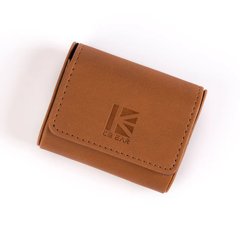 【KBEAR Leather Case 】High-end Leather Earphone Case Earphones and Cables Storage Case