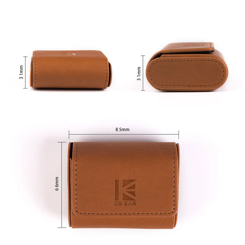 【KBEAR Leather Case 】High-end Leather Earphone Case Earphones and Cables Storage Case