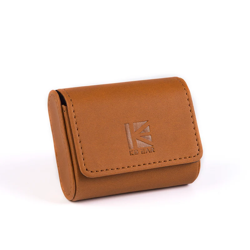 【KBEAR Leather Case 】High-end Leather Earphone Case Earphones and Cables Storage Case