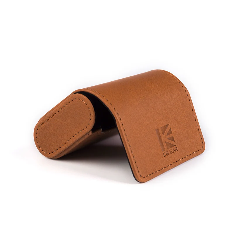 【KBEAR Leather Case 】High-end Leather Earphone Case Earphones and Cables Storage Case