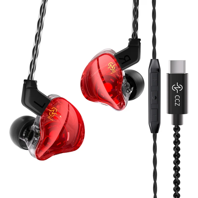 【CCZ Coffee Bean——Clearance 】 10mm Dual Magnetic Circuit DD IEM Headphones HIFI Immersive Bass Sound Wired Earbuds