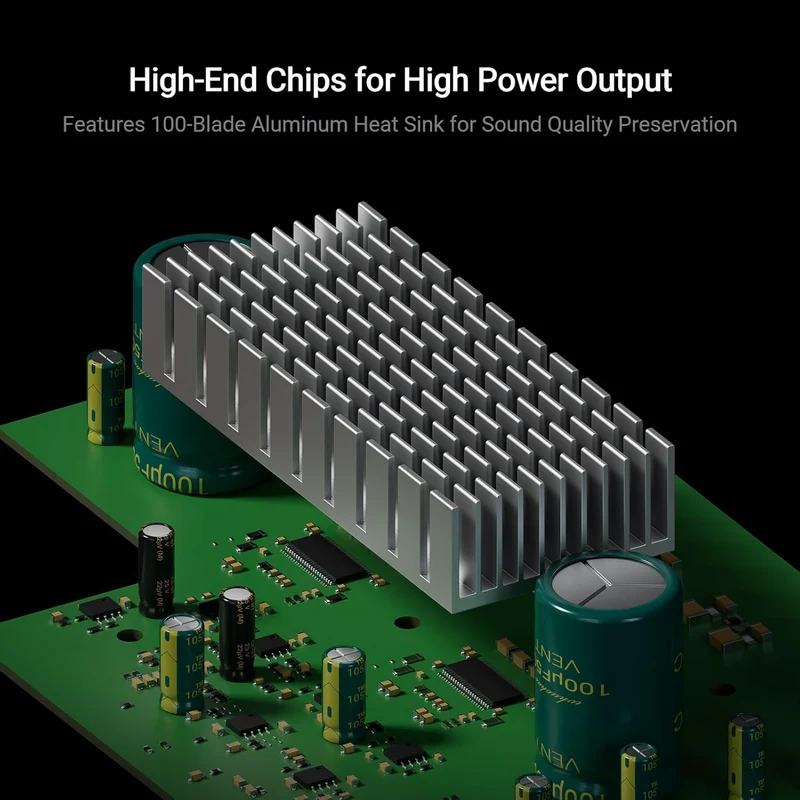 Fosi Audio MC351 2.1-Channel Bluetooth Power Amplifier With DAC For Speakers & Subwoofers