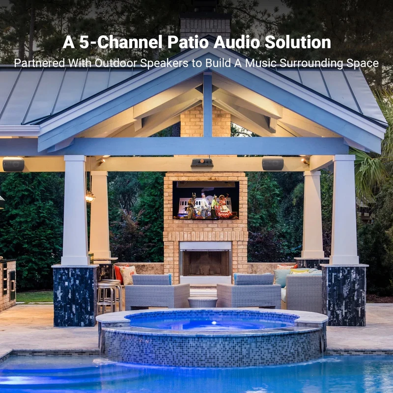 Fosi Audio HT4S Multi-Channel Bluetooth Power Amplifier For Speakers & Subwoofers