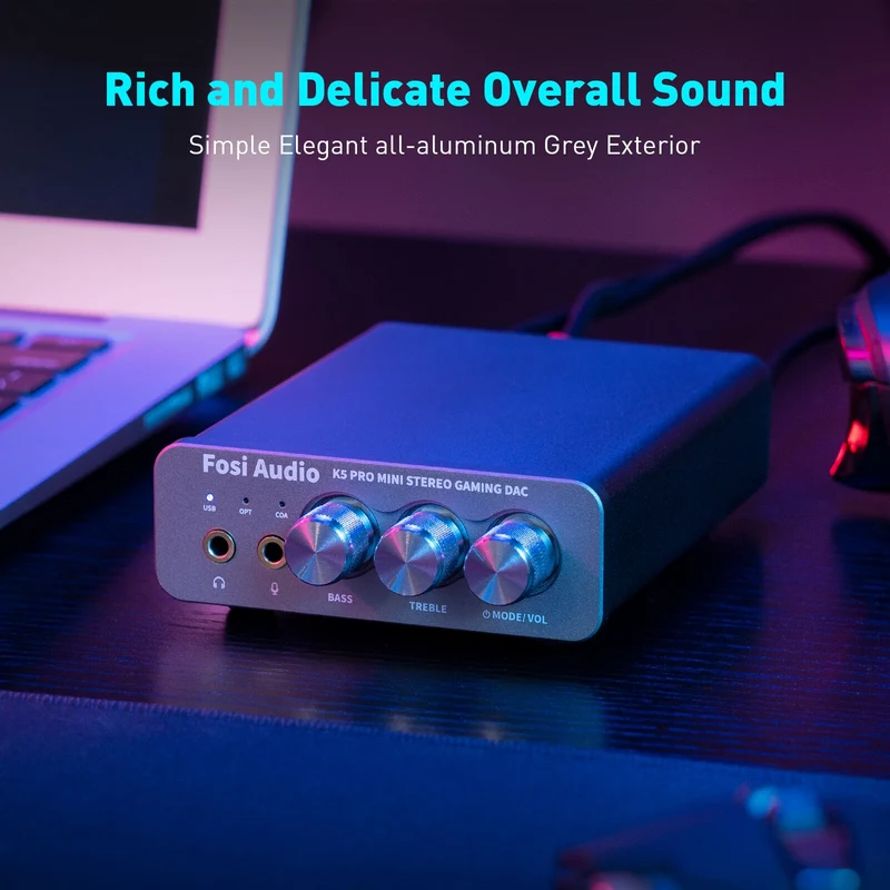 Fosi Audio K5 Pro Gaming DAC & Headphone Amplifier