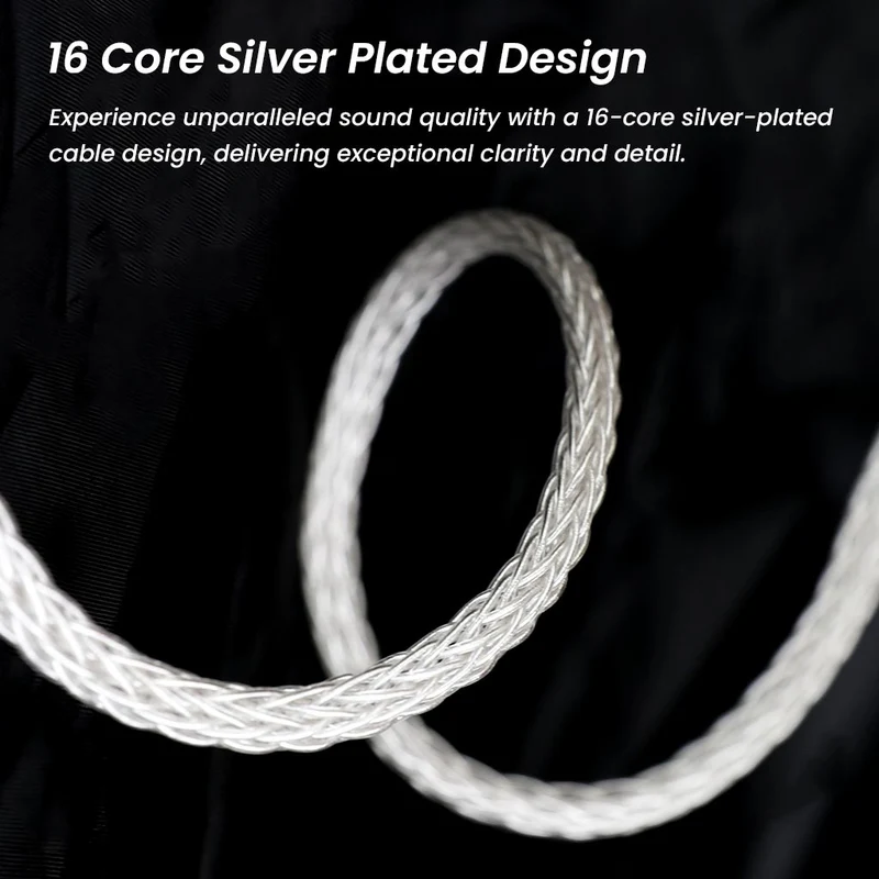 AUDIOCULAR C04 16-Core Silver-Plated Cable with Balanced 4.4mm Jack For IEMs