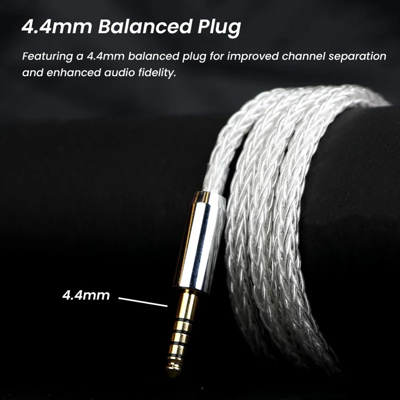 AUDIOCULAR C04 16-Core Silver-Plated Cable with Balanced 4.4mm Jack For IEMs