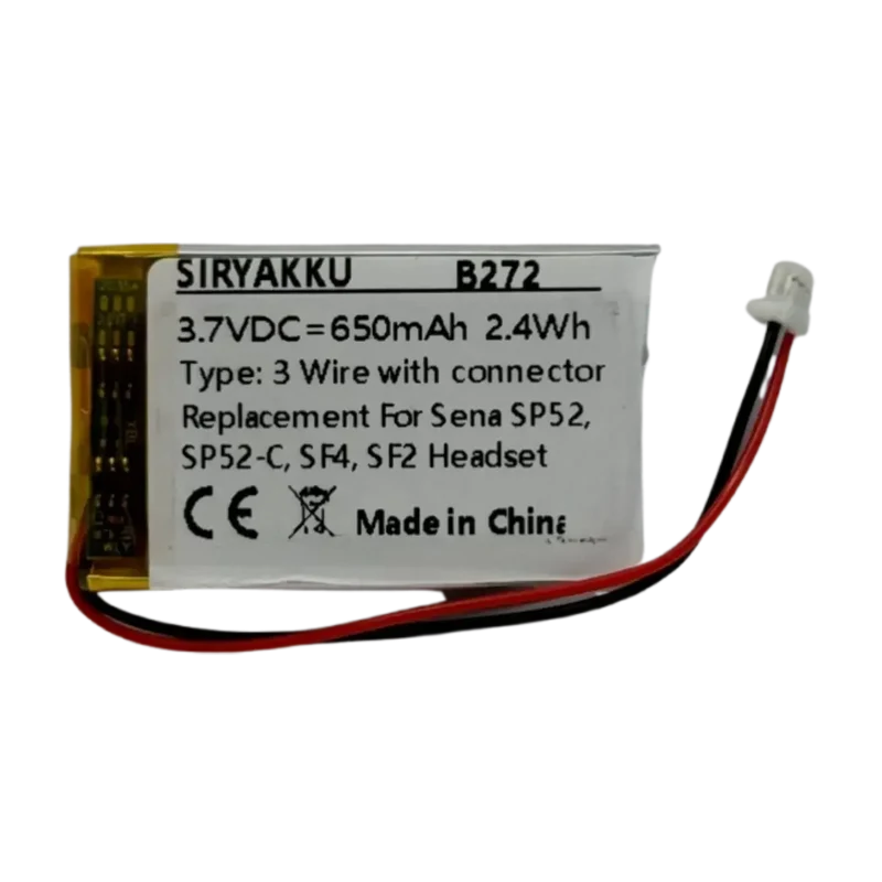 Batterie Li-Po 650mAh pour intercom Sena 2 fils