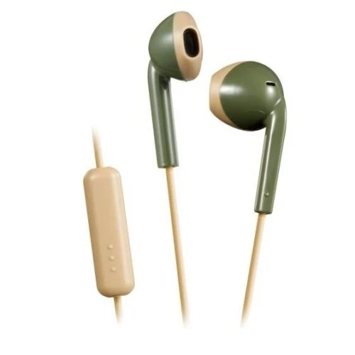 JVC EARBUDS MIC & REMOTE HA-F19MGC KHAKI GREEN CREAM