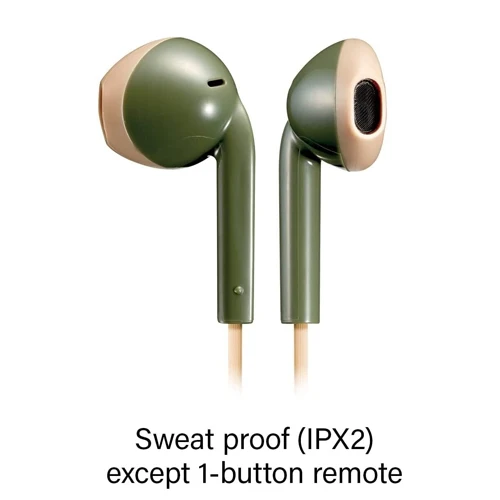 JVC EARBUDS MIC & REMOTE HA-F19MGC KHAKI GREEN CREAM