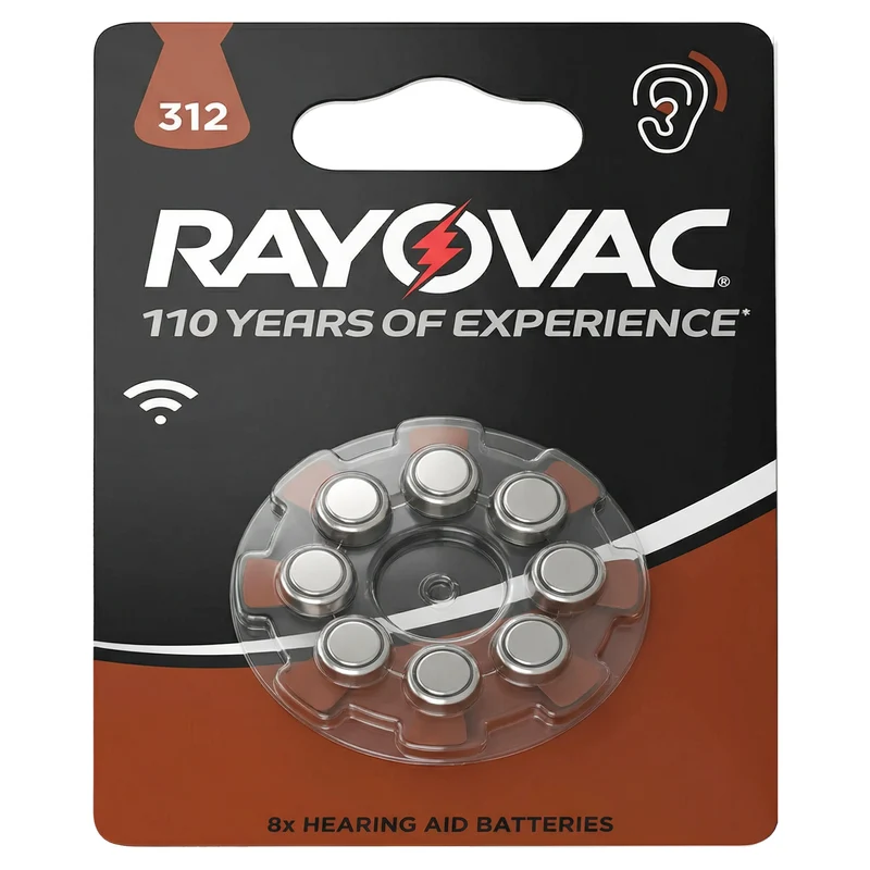 ACOUSTIC BATTERY ZA 312 - BLISTER OF 8 BATTERIES