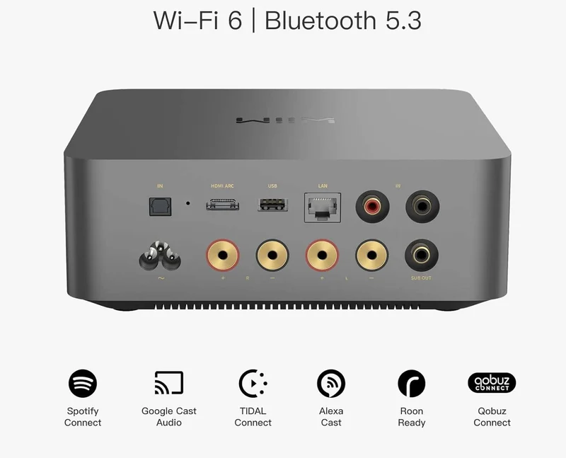WiiMAMPULTRA | Amplificateur de streaming 100 Watts par canal (Space Grey)