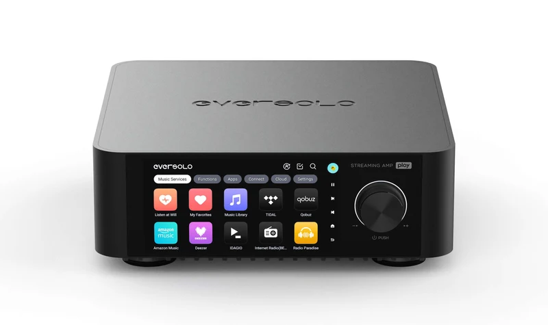 Eversolo Play – Amplificateur réseau Hi-Fi 2 x 60 W RMS avec HDMI et entrée phono