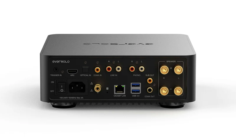 Eversolo Play – Amplificateur réseau Hi-Fi 2 x 60 W RMS avec HDMI et entrée phono
