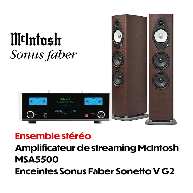 Ensemble stéréo Haute-Fidélité | McIntosh et Sonus Faber