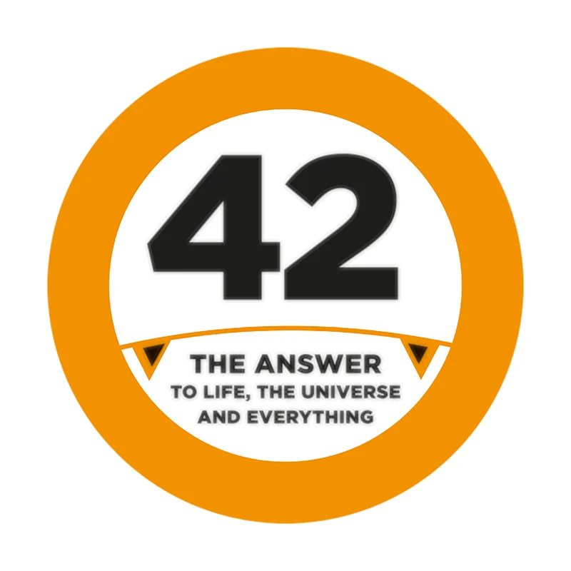 Autocollant geek 42