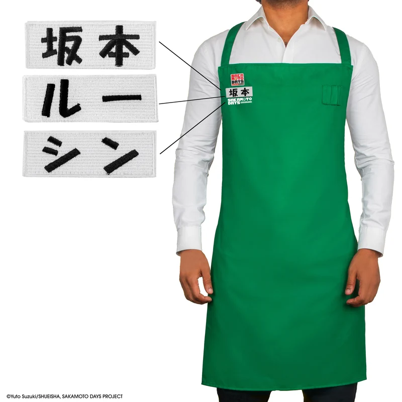 Tablier Sakamoto Days avec Pin et Patchs Velcro