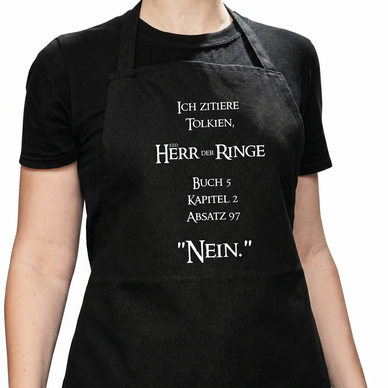 Tablier de Cuisine et Barbecue "Je cite Tolkien"