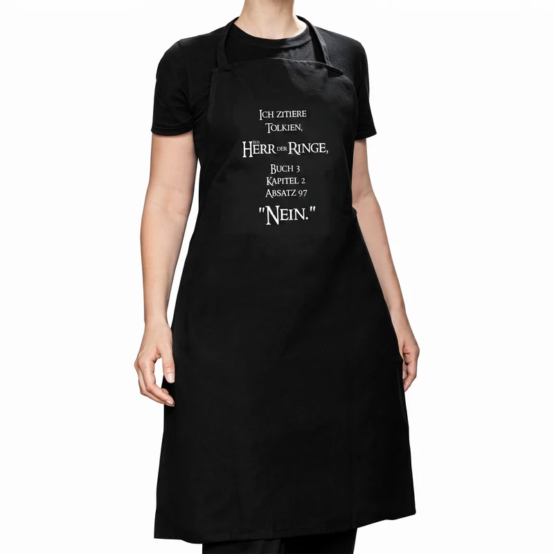 Tablier de Cuisine et Barbecue "Je cite Tolkien"