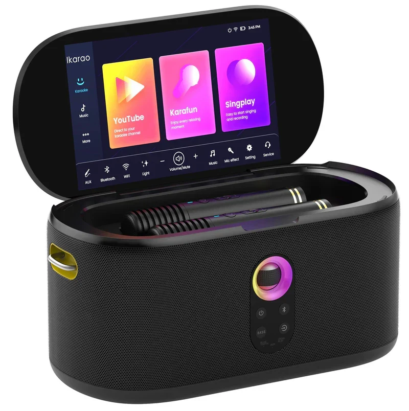 Ikarao Shell S1 - Système portable Karaoké Tout-en-un Bluetooth