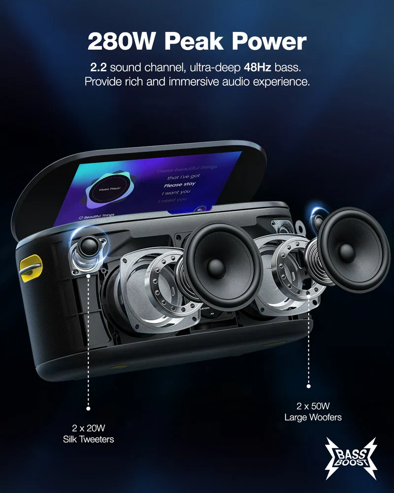 Ikarao Shell S1 - Système portable Karaoké Tout-en-un Bluetooth