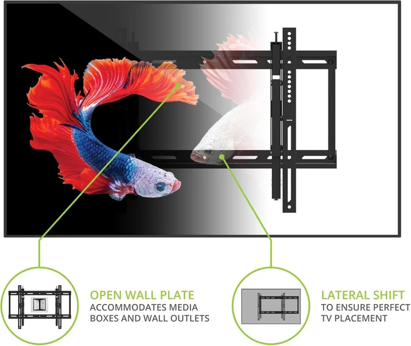 KANTO TE300-KANTO - Support mural articulé pour téléviseur de 43'' à 90'', 150 lb