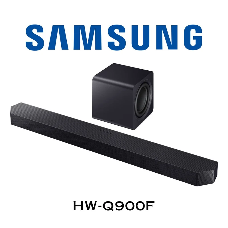 Samsung HW-Q900F - Barre de son 7.1.2, 17HP, Sub 2 x 8'' sans fil actif compact, Dolby Atmos